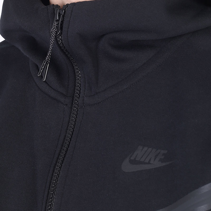 мужская черная толстовка Nike Tech Fleece Hoodie Full-Zip CU4489-010 - цена, описание, фото 4
